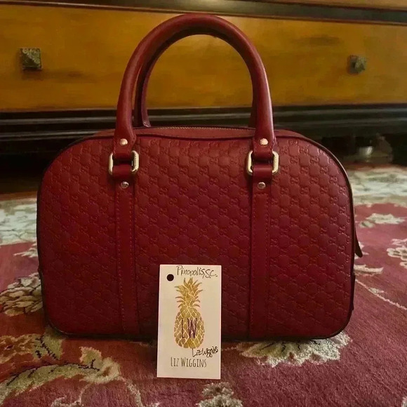 RED GUCCI MICROGUCCISSIMA SMALL LEATHER CROSSBODY BAG - Picture 3 of 16